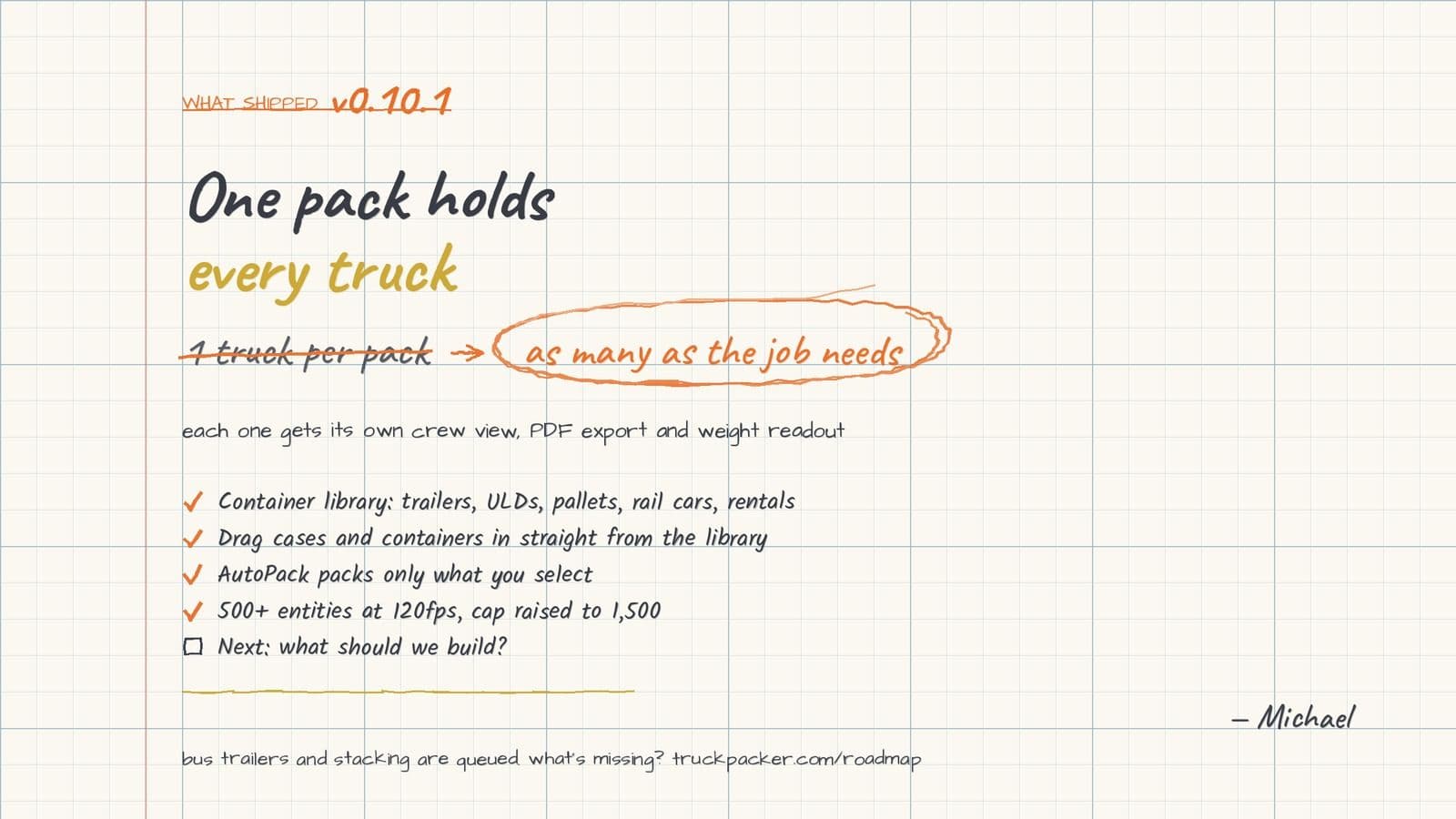 What Ships After Multi-Truck Is Still Open. Come Define It.